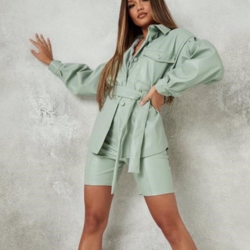Missguided sexy sage BUNDLE (2)faux leather sz 2
